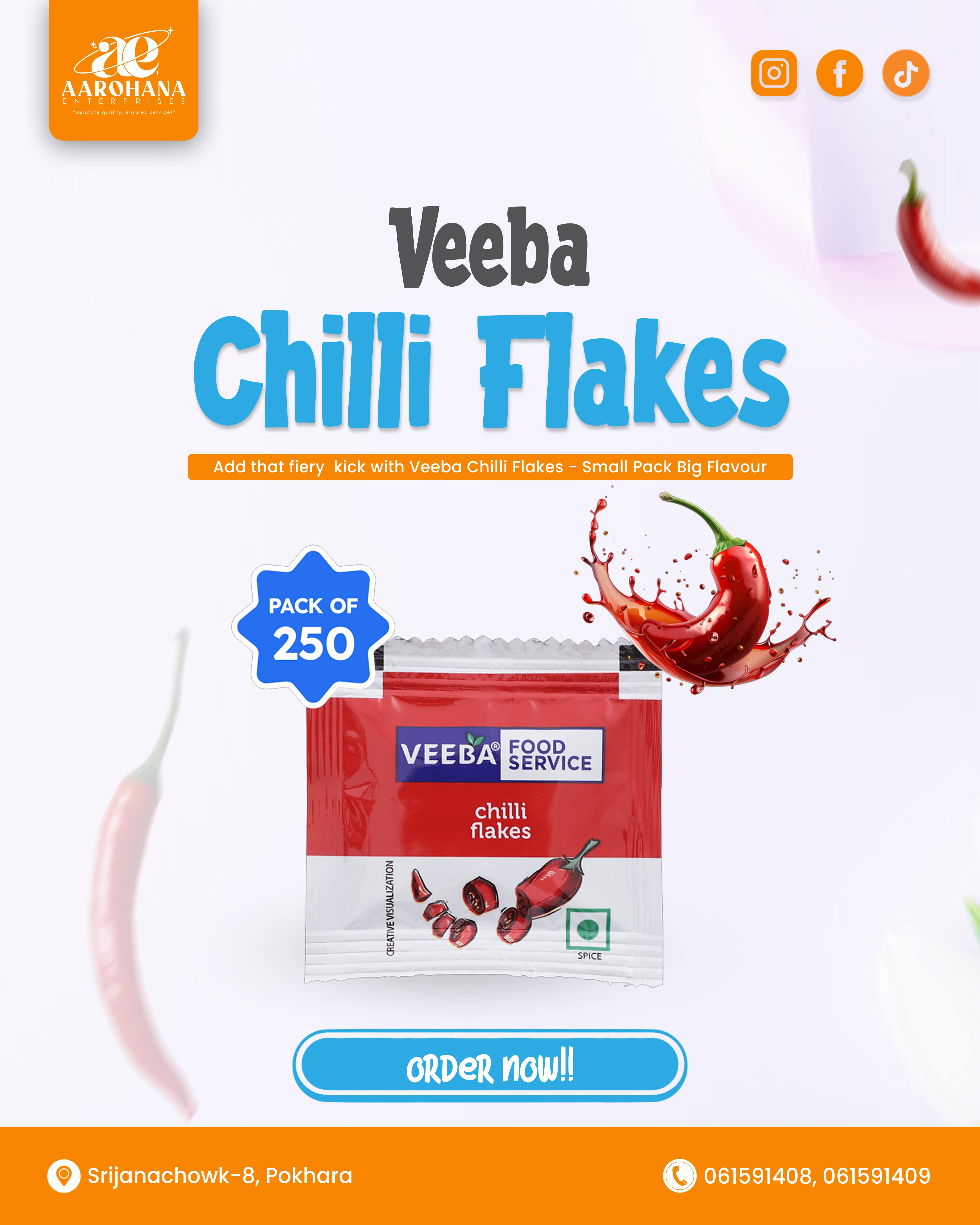 Chilli flakes product graphic